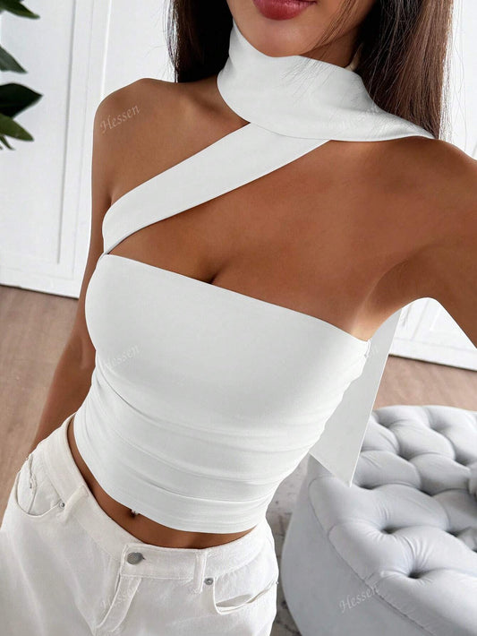 Blouse sans bretelles ajustable pour femmes