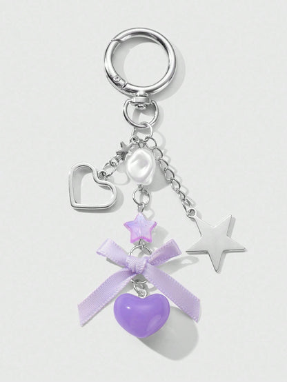 Clips à chaussures nœud ruban violet - 2 pièces