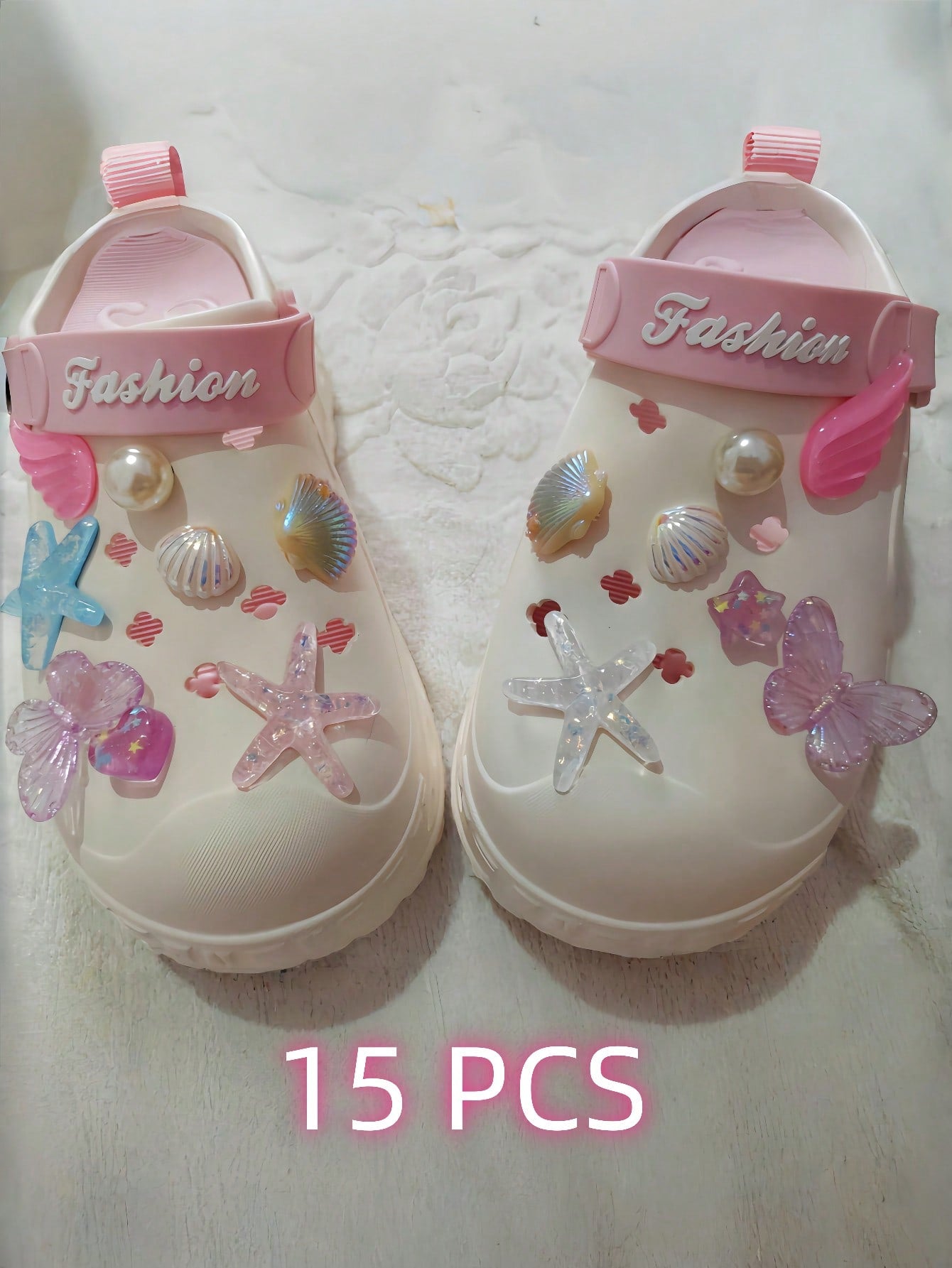 15 pièces Résine Étoile de Mer Charm DIY Accessoires Chaussures