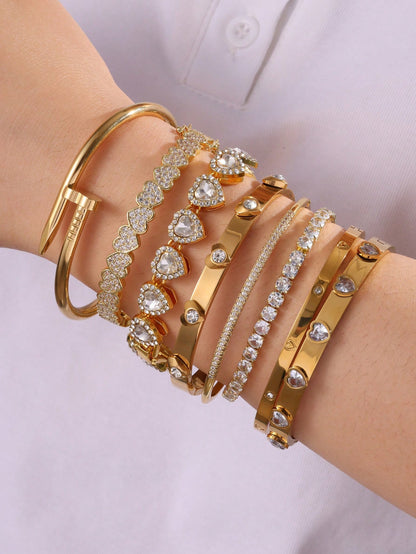 Bracelet cœur acier inoxydable - imperméable - femme