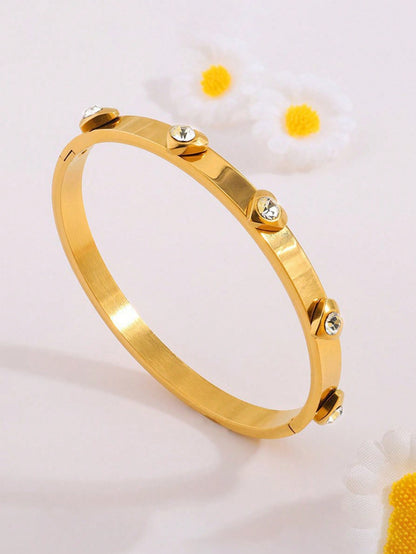 Bracelet cœur acier inoxydable - imperméable - femme