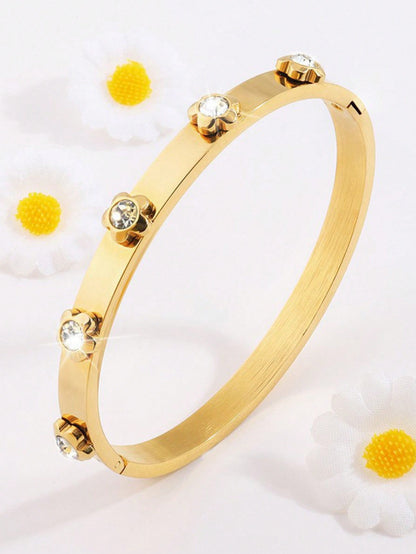 Bracelet trèfle acier inoxydable pour femme - Imperméable
