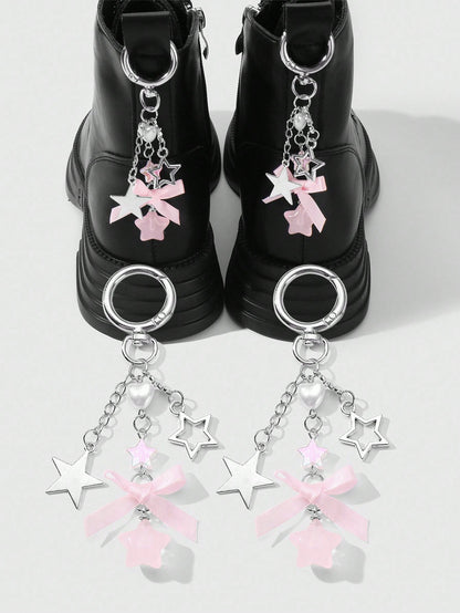 Ensemble 2 pièces accessoires cheveux DIY perles et rubans