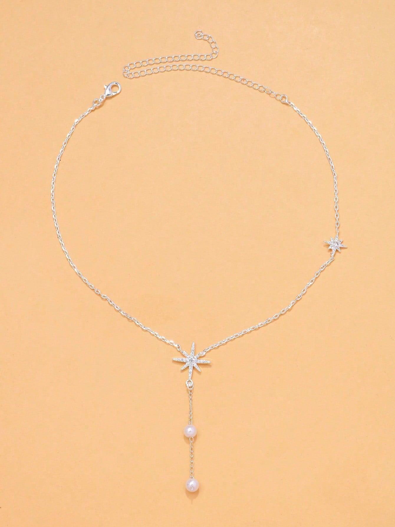 Collier ras du cou octogonal micro-diamants pour femmes