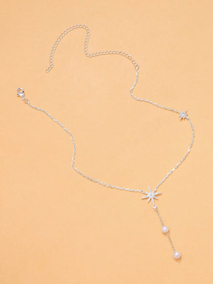Collier ras du cou octogonal micro-diamants pour femmes