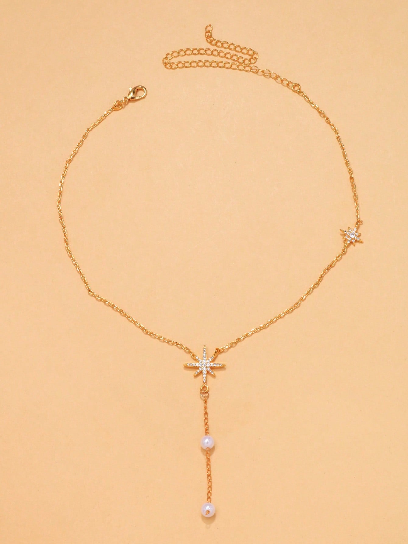 Collier ras-du-cou octogonal micro-diamants pour femmes
