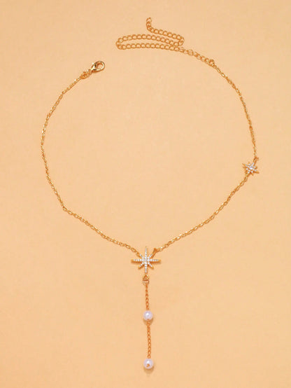 Collier ras-du-cou octogonal micro-diamants pour femmes