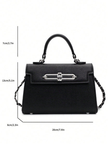 Sac à main minimaliste femme, bandoulière réglable, fermeture serrure