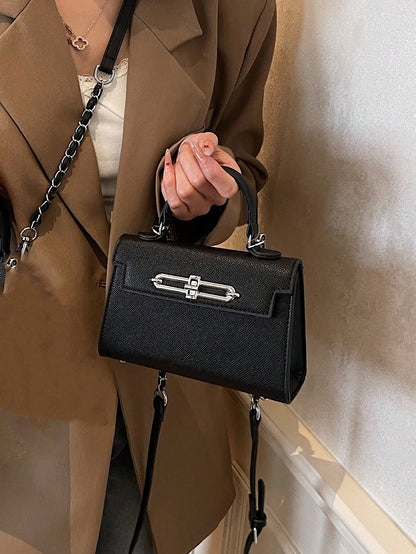 Sac à main minimaliste femme, bandoulière réglable, fermeture serrure
