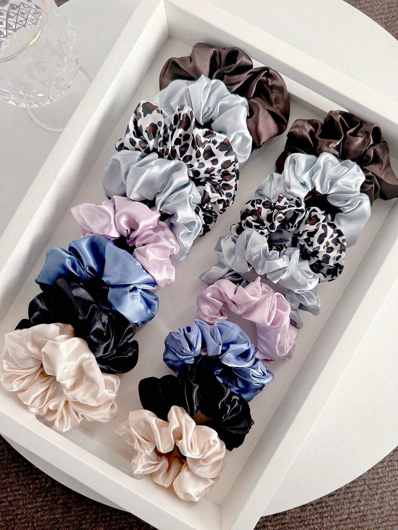 16 Élastiques Satin Doux pour Cheveux - Haute Élasticité