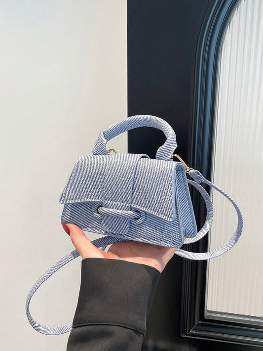 Sac à main carré mini pour femme, couleur unie