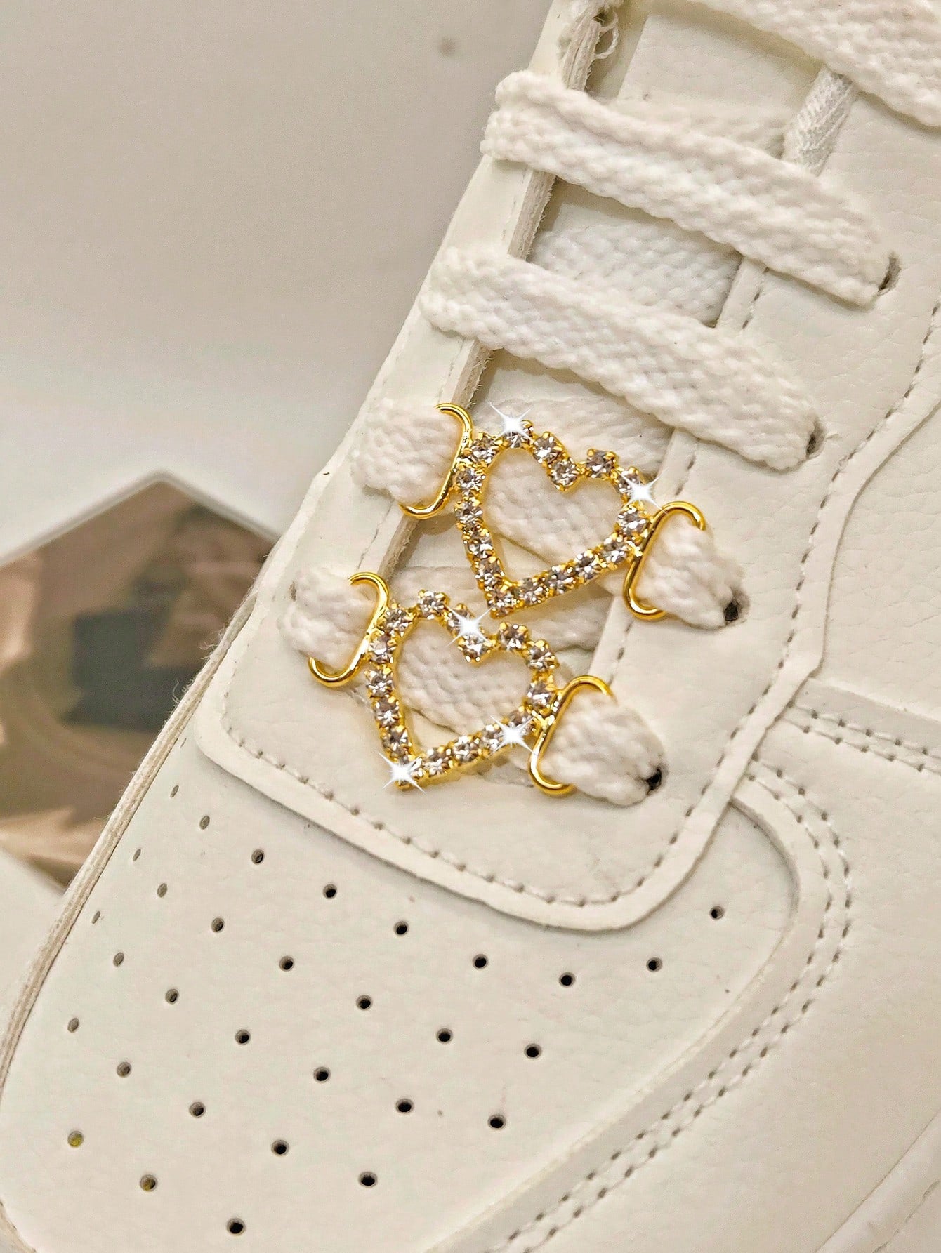 Charms à chaussures 2 pièces avec strass et perles