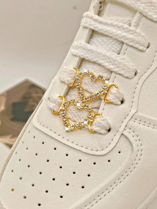 Charms à chaussures 2 pièces avec strass et perles