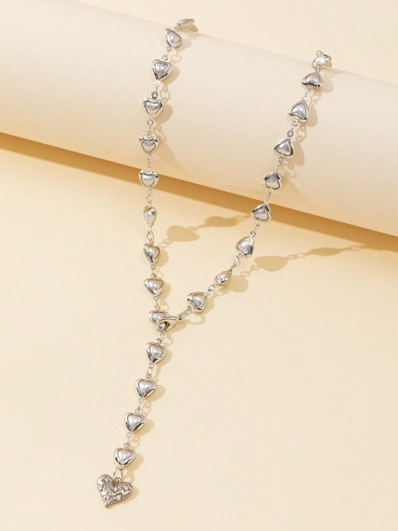 Collier long en or/argent chaîne Y pour décolleté