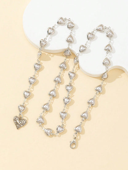 Collier long en or/argent chaîne Y pour décolleté