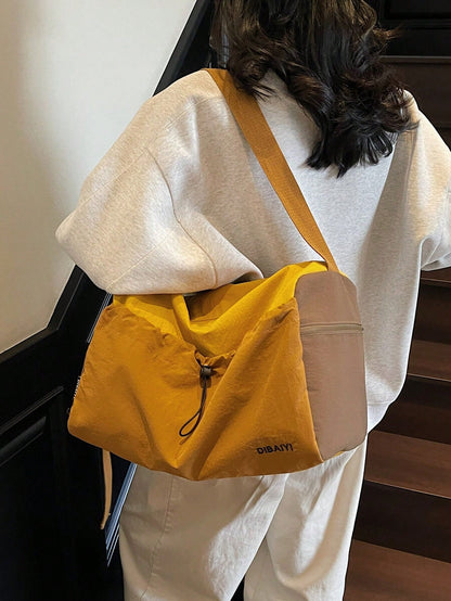 Sac bandoulière grande capacité léger, poches multiples, idéal voyages
