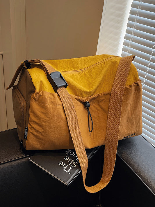 Sac bandoulière grande capacité léger, poches multiples, idéal voyages