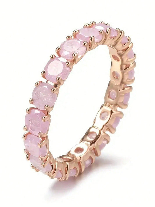 Bague de fiançailles bohème zircone rose, vert ou bleu aqua